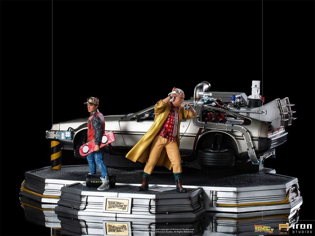 Statue Delorean Full Set Deluxe - Back to the Future II - Art Scale 1/10 - Iron Studios - Image 5