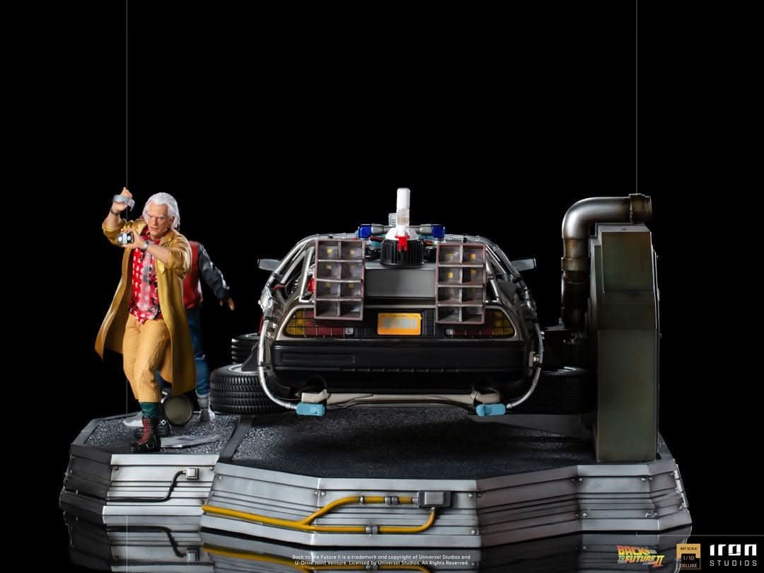 Statue Delorean Full Set Deluxe - Back to the Future II - Art Scale 1/10 - Iron Studios - Image 6