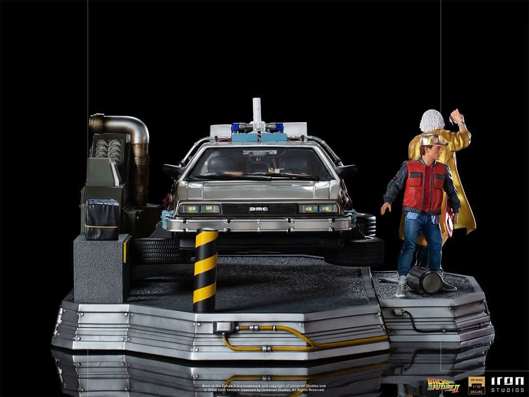 Statue Delorean Full Set Deluxe - Back to the Future II - Art Scale 1/10 - Iron Studios - Image 8