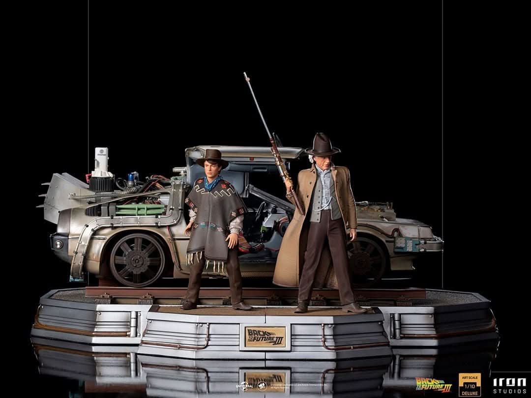 Statue Delorean Full Set Deluxe - Back to the Future III - Art Scale 1/10 - Iron Studios - Image 4