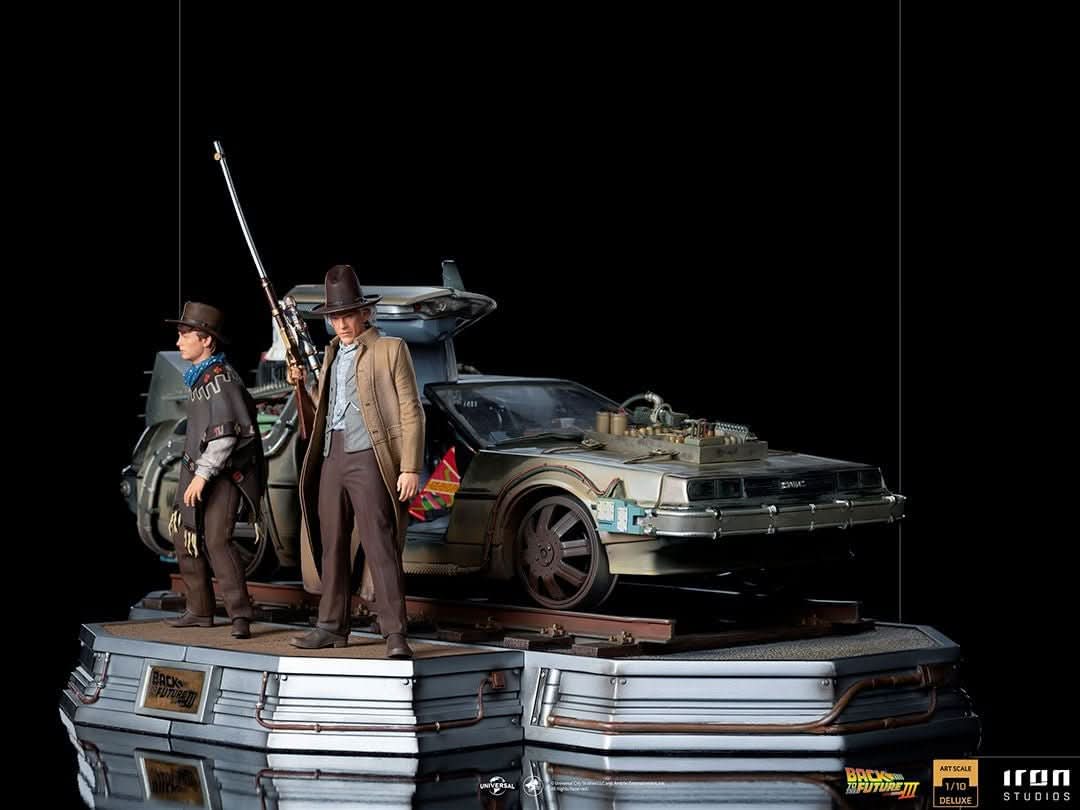 Statue Delorean Full Set Deluxe - Back to the Future III - Art Scale 1/10 - Iron Studios - Image 6