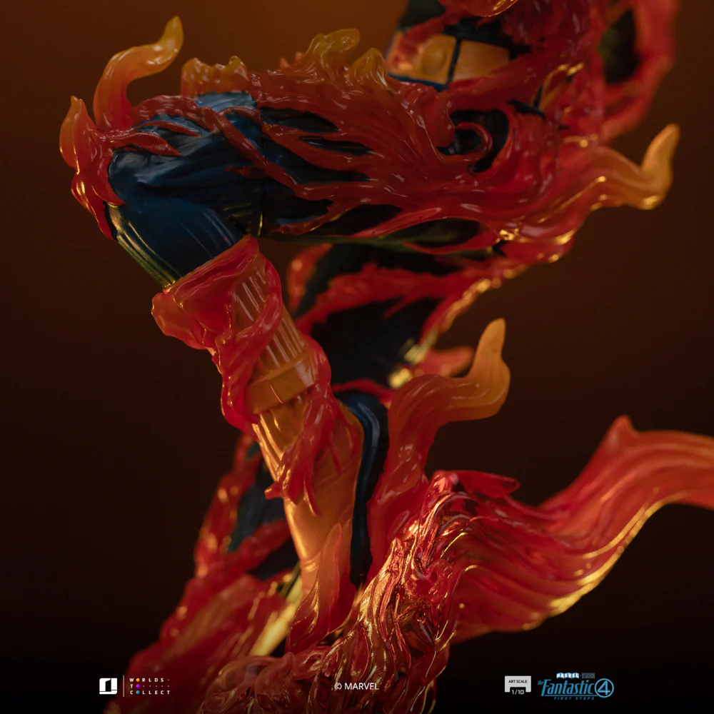 Statue Human Torch (Blue Suit Variant) - Fantastic Four - Art Scale 1/10 - Iron Studios - Image 10