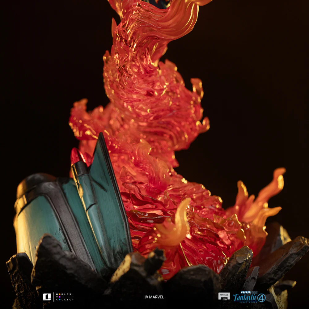 Statue Human Torch (Blue Suit Variant) - Fantastic Four - Art Scale 1/10 - Iron Studios - Image 12