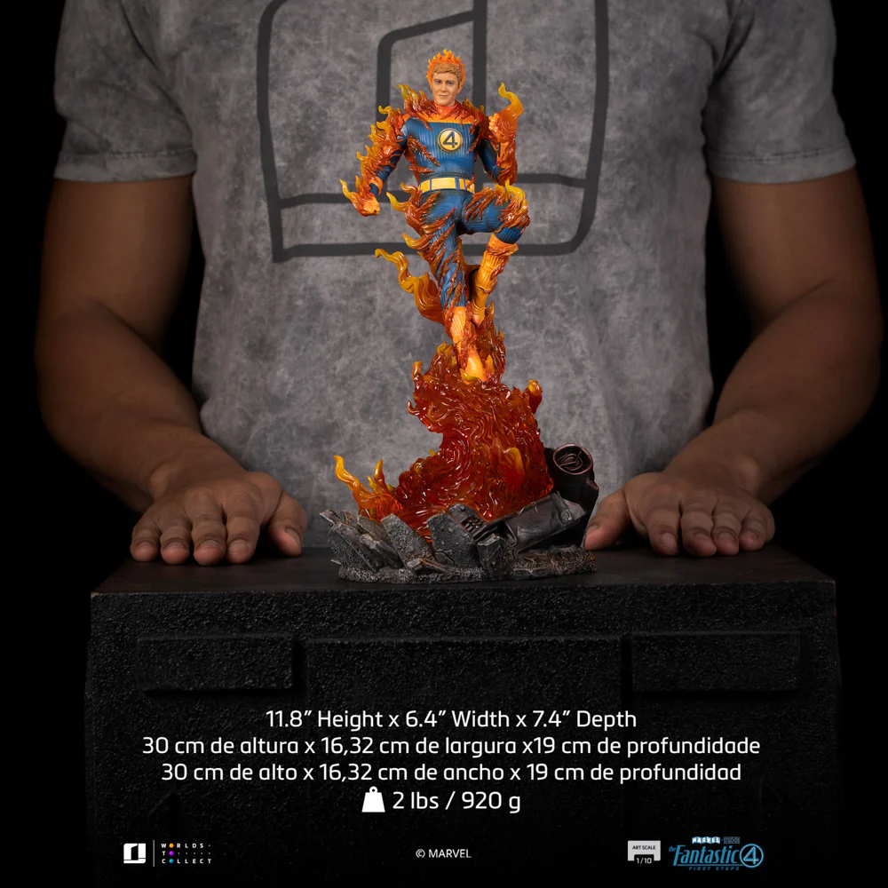 Statue Human Torch (Blue Suit Variant) - Fantastic Four - Art Scale 1/10 - Iron Studios - Image 14