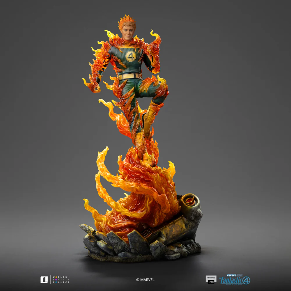 Statue Human Torch (Blue Suit Variant) - Fantastic Four - Art Scale 1/10 - Iron Studios - Image 3