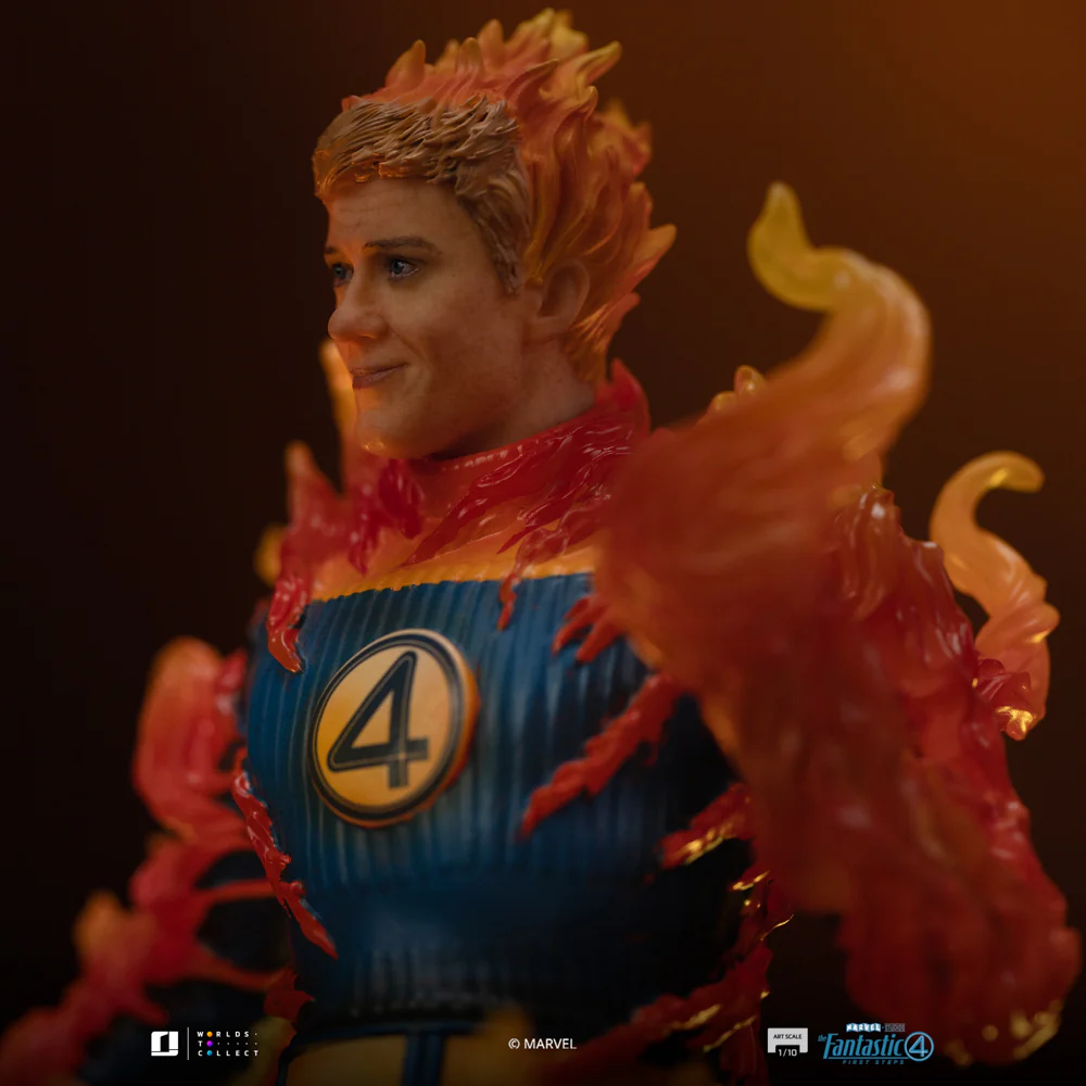 Statue Human Torch (Blue Suit Variant) - Fantastic Four - Art Scale 1/10 - Iron Studios - Image 4