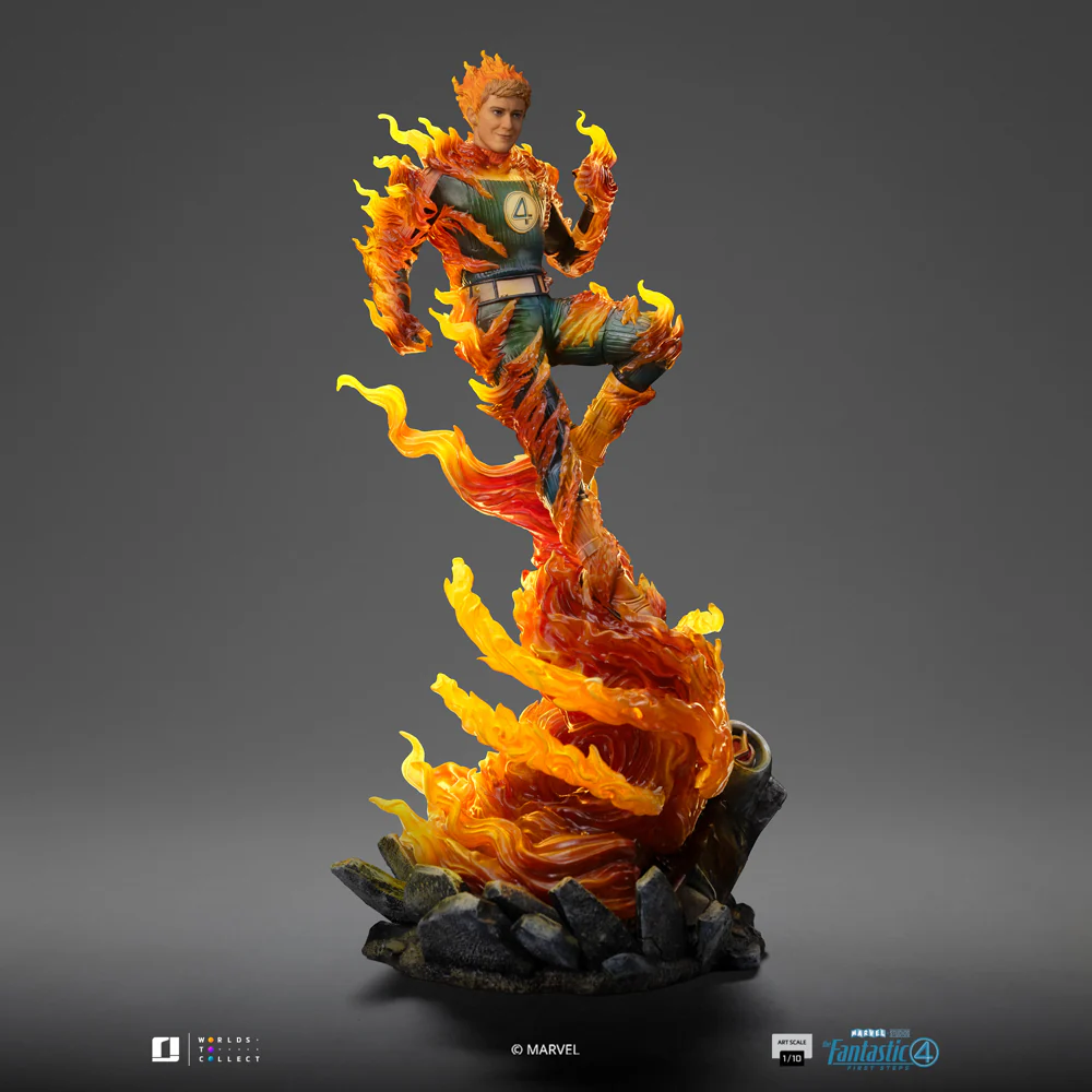 Statue Human Torch (Blue Suit Variant) - Fantastic Four - Art Scale 1/10 - Iron Studios - Image 5
