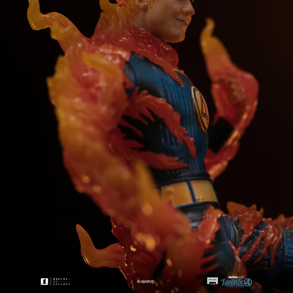Statue Human Torch (Blue Suit Variant) - Fantastic Four - Art Scale 1/10 - Iron Studios - Image 6