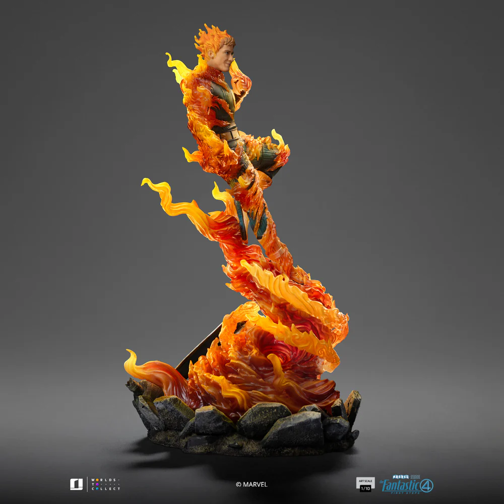 Statue Human Torch (Blue Suit Variant) - Fantastic Four - Art Scale 1/10 - Iron Studios - Image 7