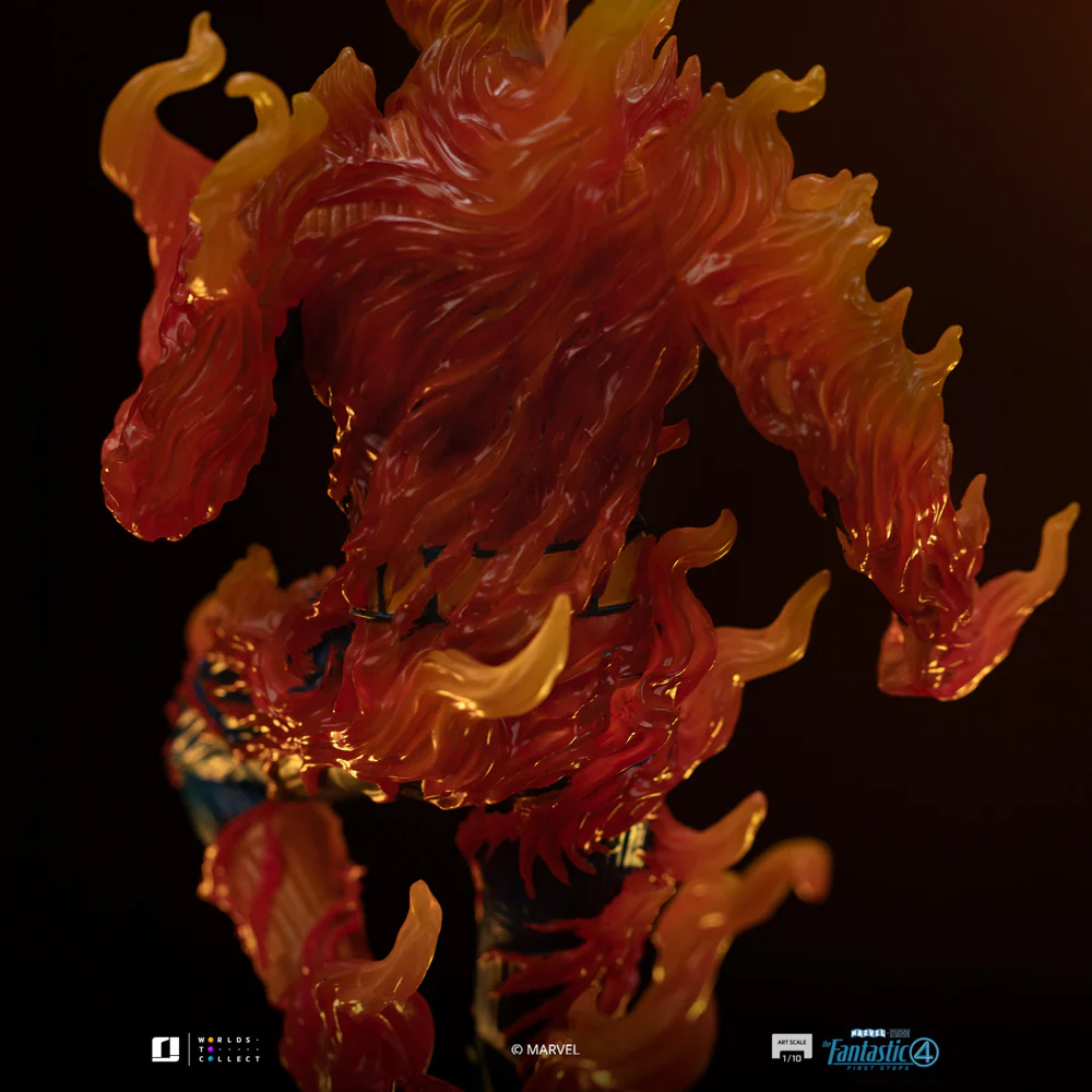 Statue Human Torch (Blue Suit Variant) - Fantastic Four - Art Scale 1/10 - Iron Studios - Image 8