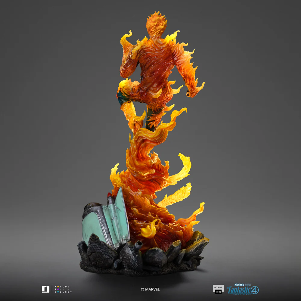 Statue Human Torch (Blue Suit Variant) - Fantastic Four - Art Scale 1/10 - Iron Studios - Image 9