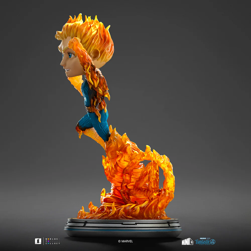 Statue Human Torch (Blue Suit Variant) - Fantastic Four - Minico - Iron Studios - Image 3