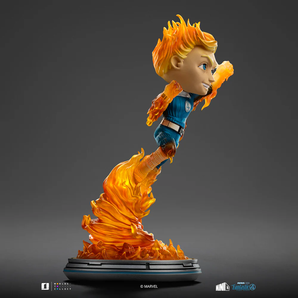 Statue Human Torch (Blue Suit Variant) - Fantastic Four - Minico - Iron Studios - Image 4