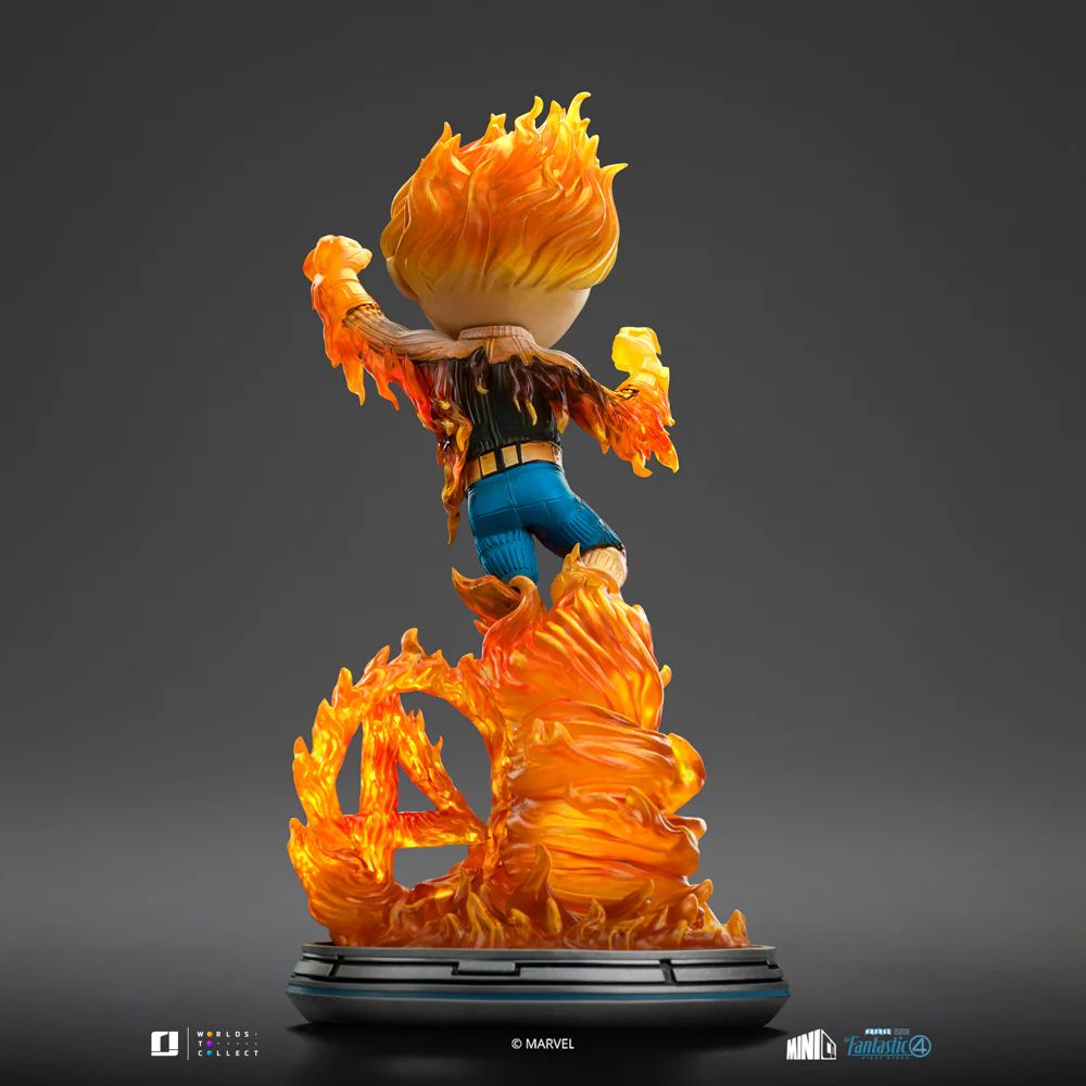 Statue Human Torch (Blue Suit Variant) - Fantastic Four - Minico - Iron Studios - Image 5