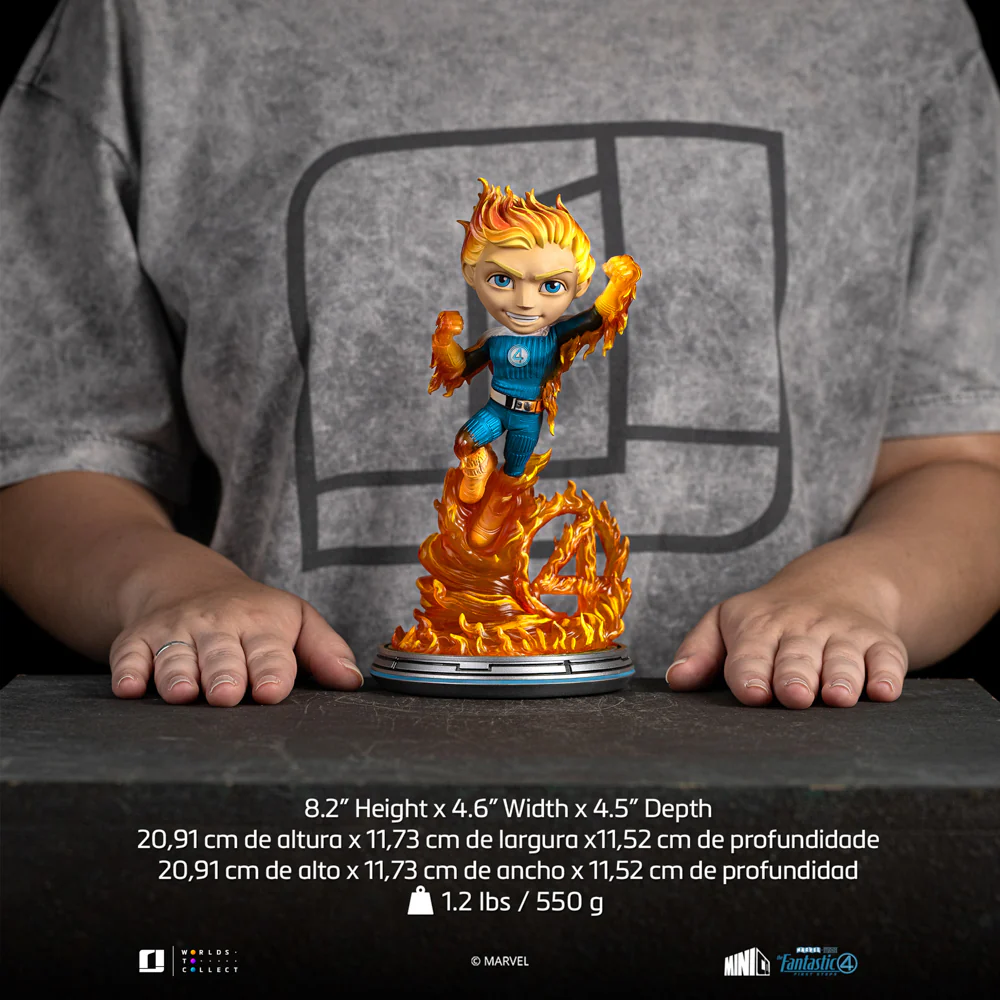 Statue Human Torch (Blue Suit Variant) - Fantastic Four - Minico - Iron Studios - Image 6