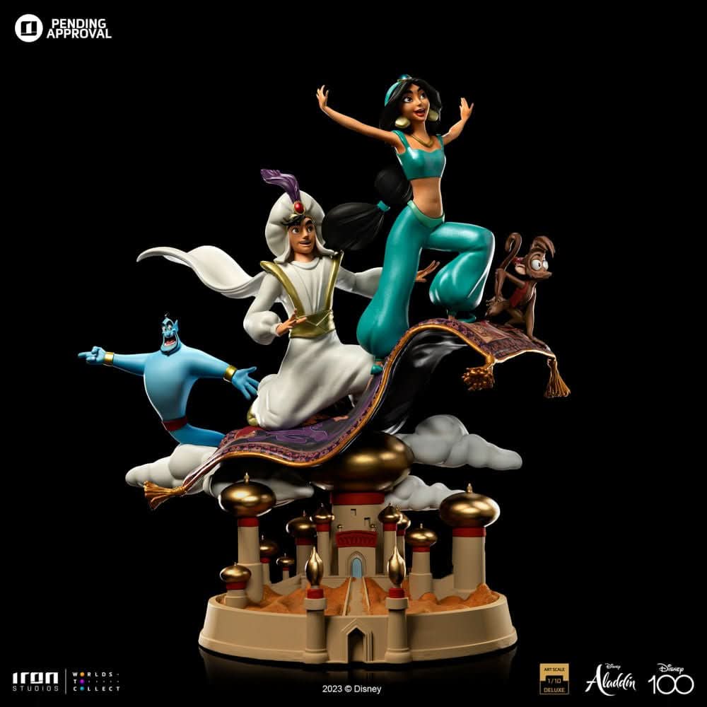 Statue Aladdin and Jasmine Deluxe - Disney 100th - Aladdin - Art Scale 1/10 - Iron Studios - Image 3