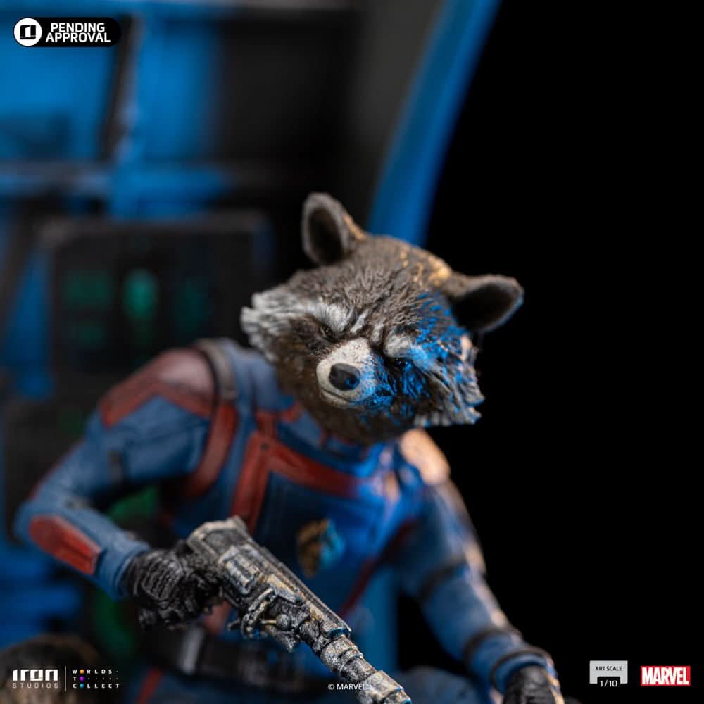 Statue Rocket Raccoon - Guardians of the Galaxy 3 - Art Scale 1/10 - Iron Studios - Image 5