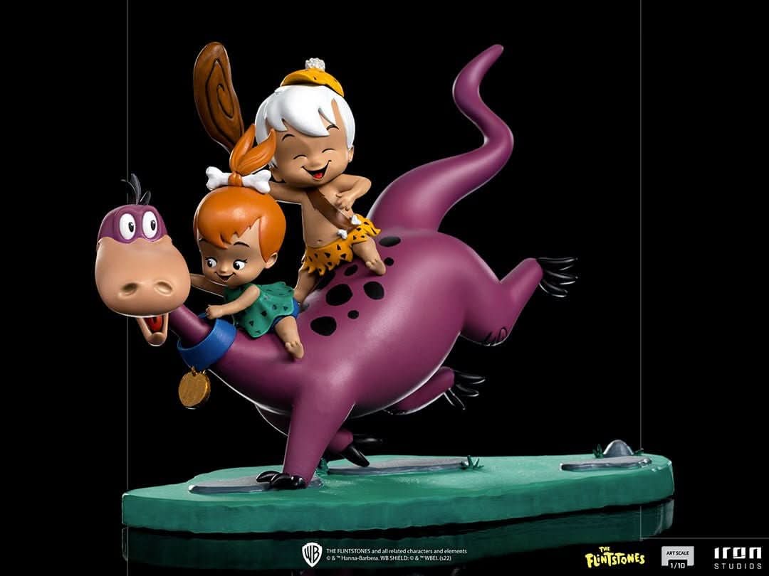 Statue Dino, Pebbles and Bamm-Bamm - The Flintstones - Art Scale 1/10 - Iron Studios - Image 5