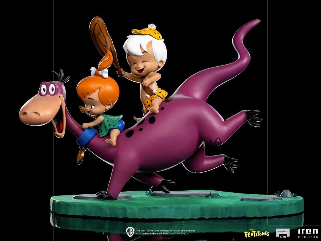 Statue Dino, Pebbles and Bamm-Bamm - The Flintstones - Art Scale 1/10 - Iron Studios - Image 6