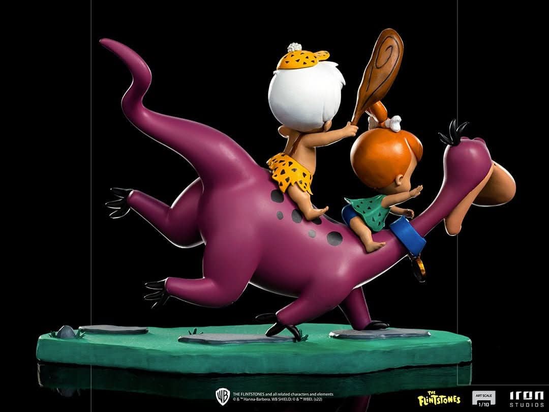 Statue Dino, Pebbles and Bamm-Bamm - The Flintstones - Art Scale 1/10 - Iron Studios - Image 7