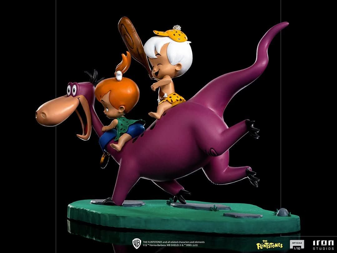 Statue Dino, Pebbles and Bamm-Bamm - The Flintstones - Art Scale 1/10 - Iron Studios - Image 8